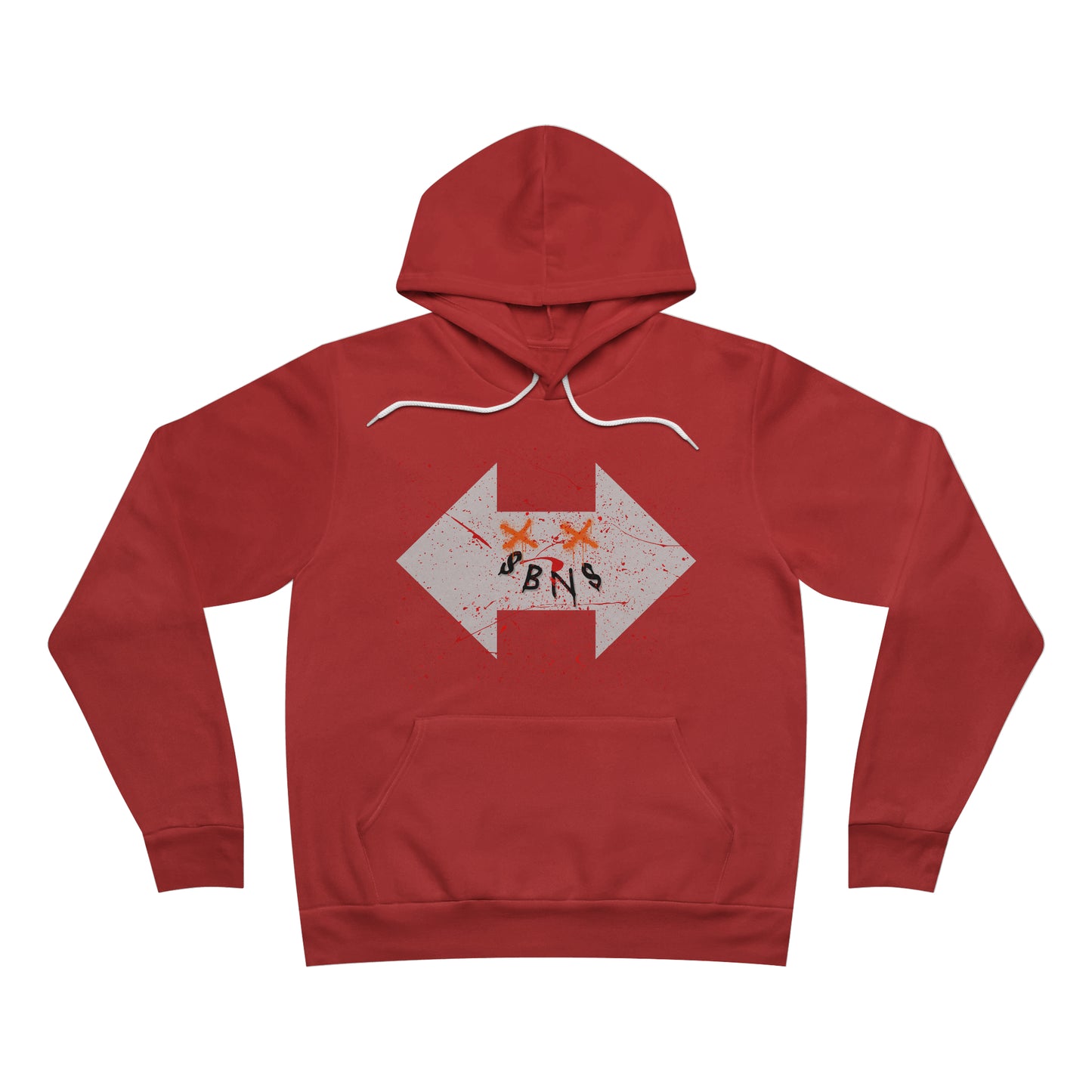 Unisex Sponge Fleece Pullover Hoodie Red