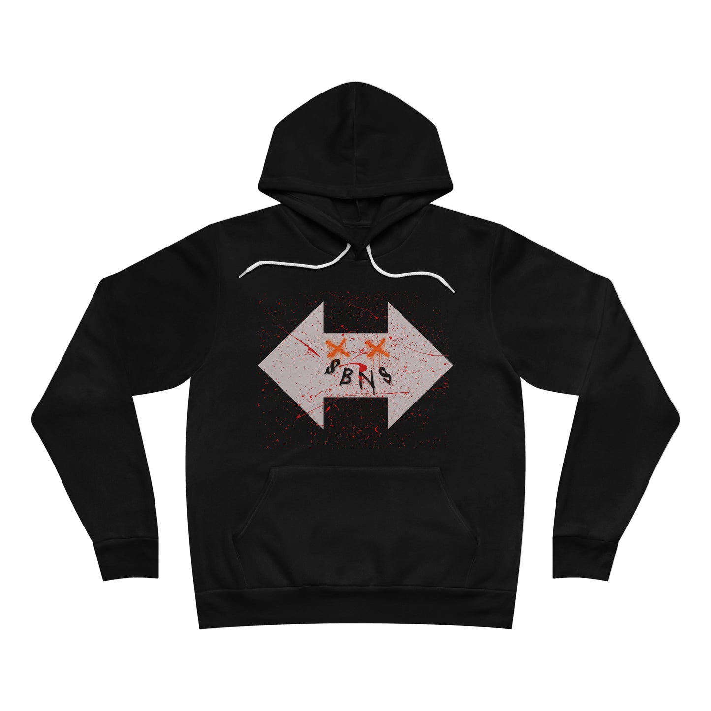 Unisex Sponge Fleece Pullover Hoodie Black