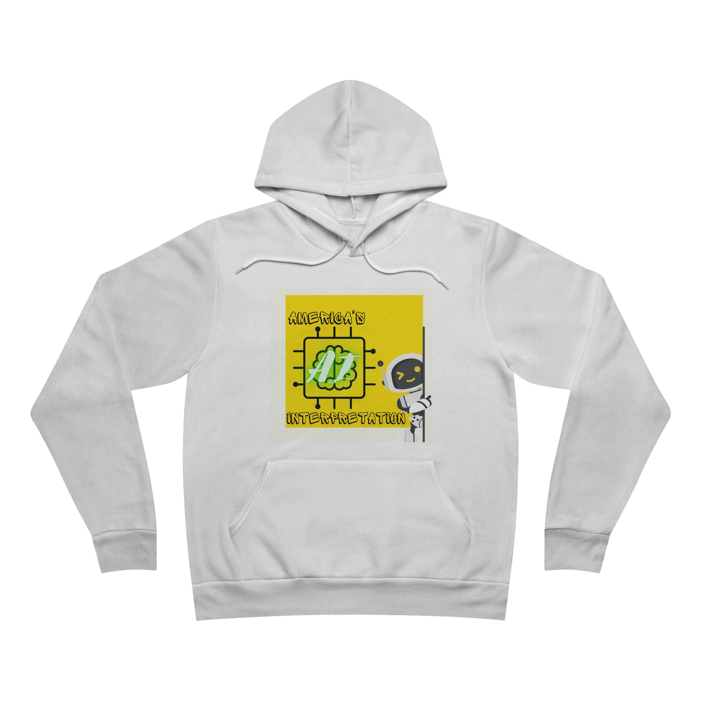 Unisex Sponge Fleece Pullover Hoodie White