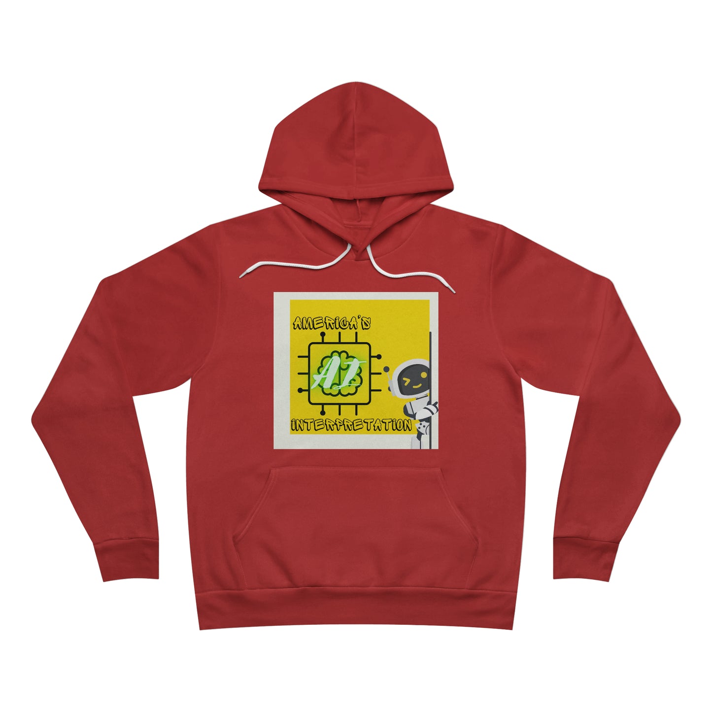 Unisex Sponge Fleece Pullover Hoodie Red