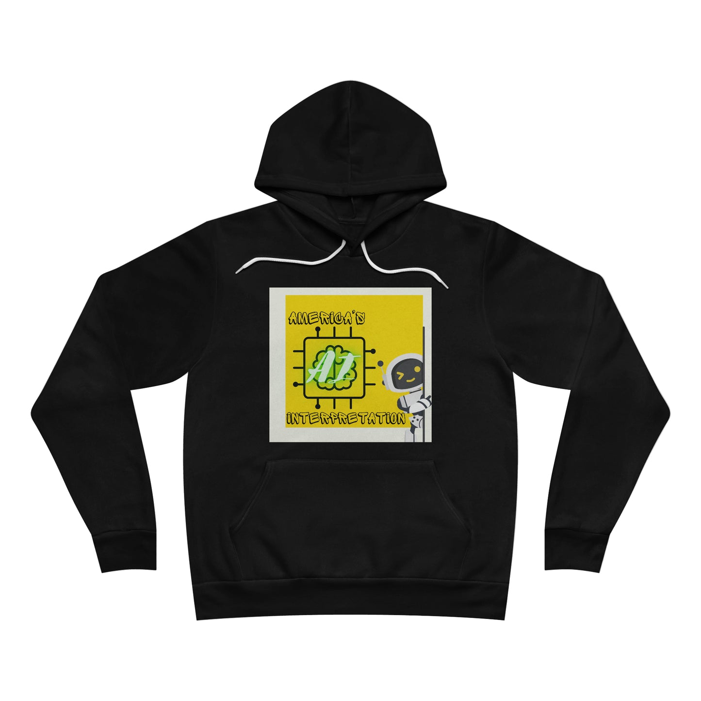 Unisex Sponge Fleece Pullover Hoodie Black