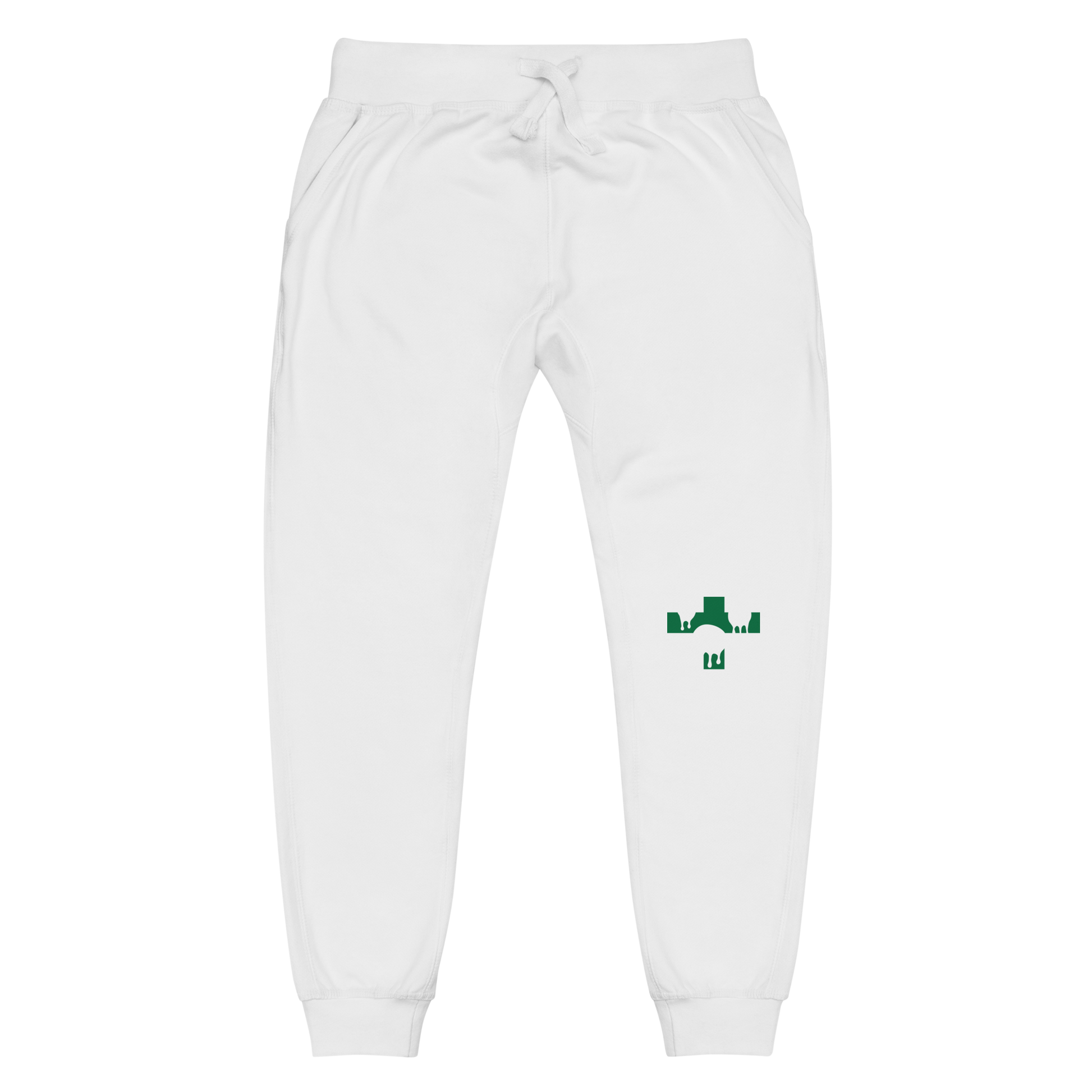 Unisex fleece sweatpants White