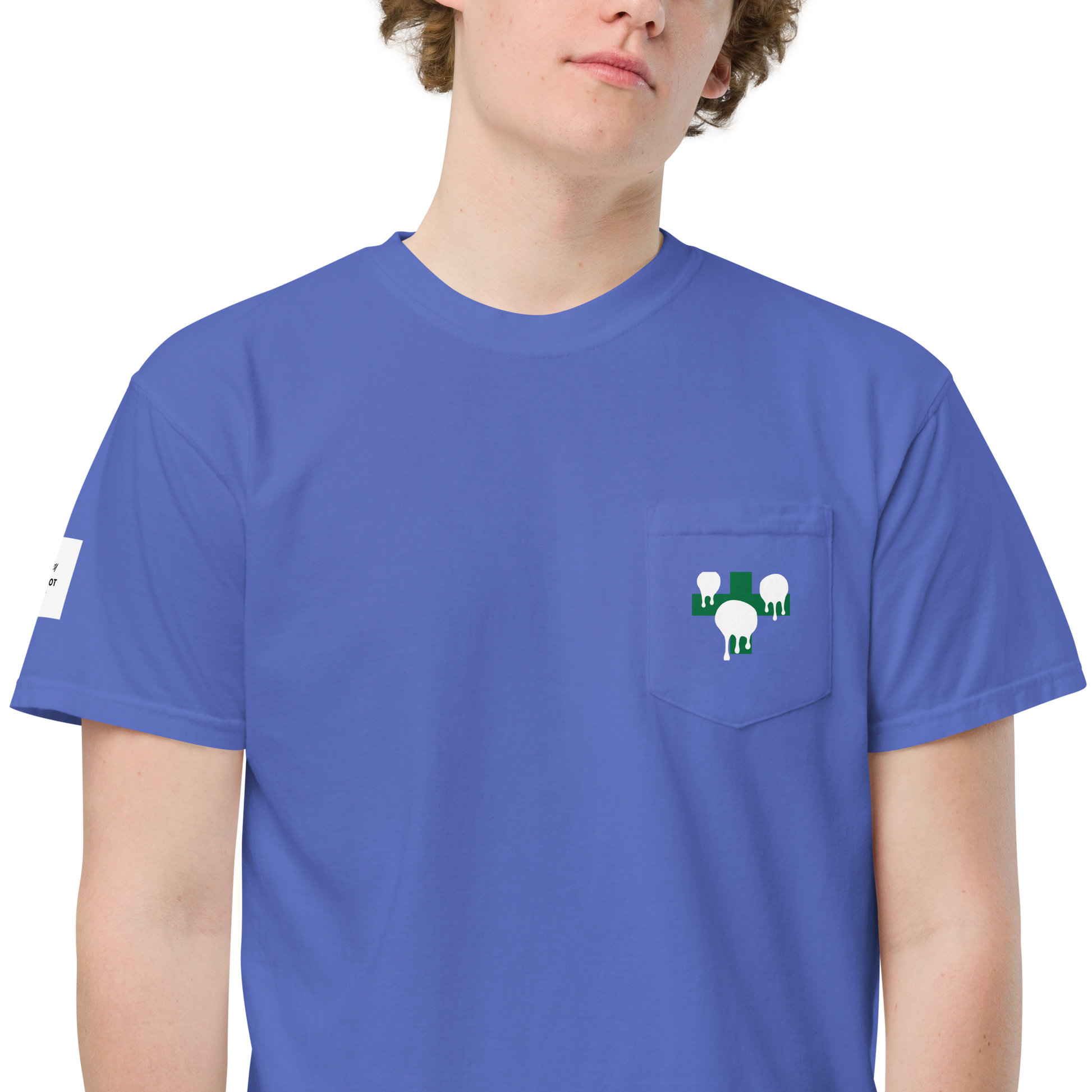 pocket t-shirt Flo Blue